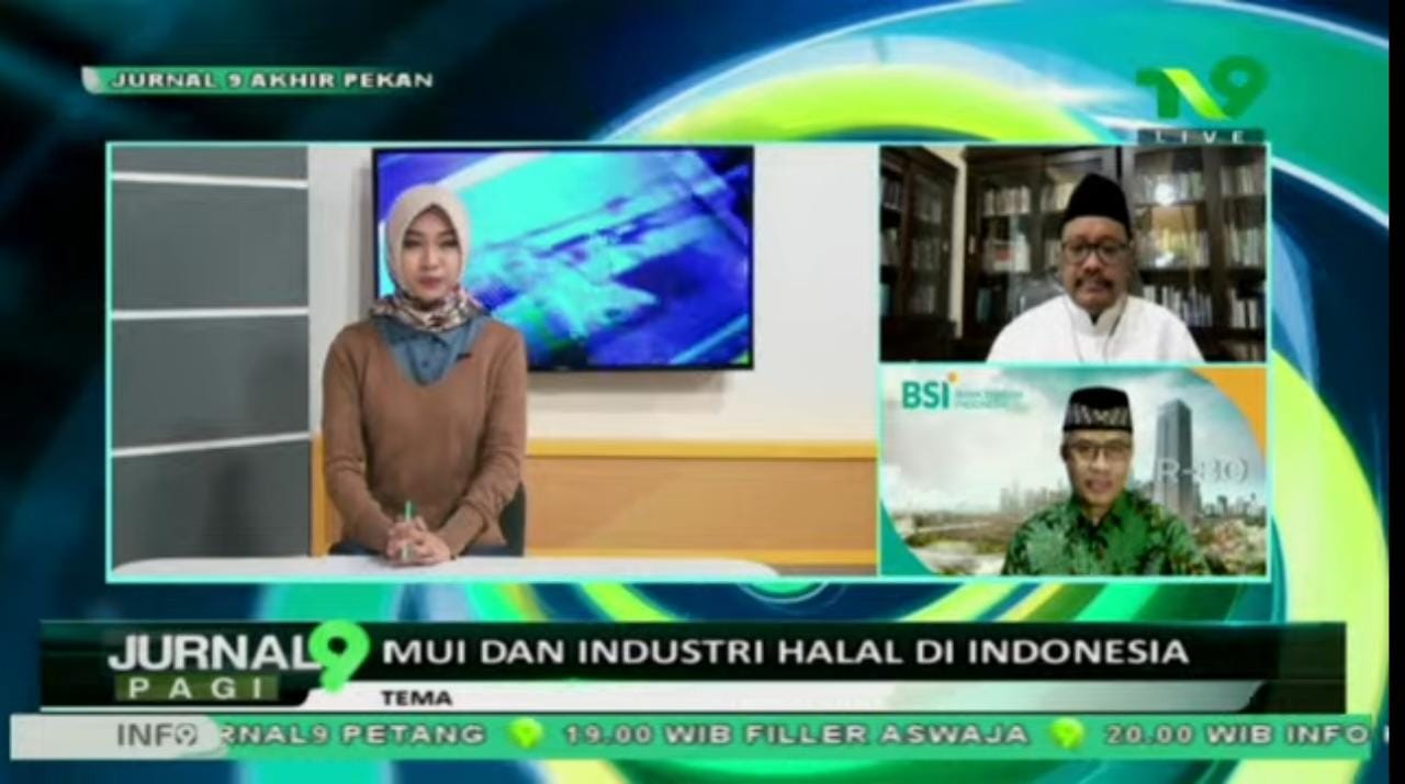 presenter TV 9 sedang wawancara dengan Prof Masud Said terkait industri Halal 